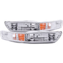 ANZO 1998-2001 Acura Integra Euro Parking Lights Chrome w/ Amber Reflector - anz511021
