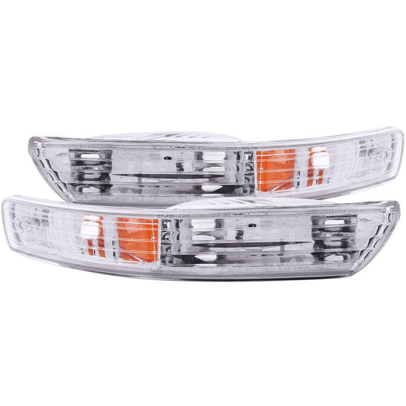 ANZO 1998-2001 Acura Integra Euro Parking Lights Chrome w/ Amber Reflector - anz511021