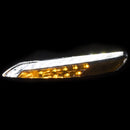 ANZO 2014-2016 Jeep Cherokee LED Parking Lights Chrome w/ Amber Reflector - anz511081