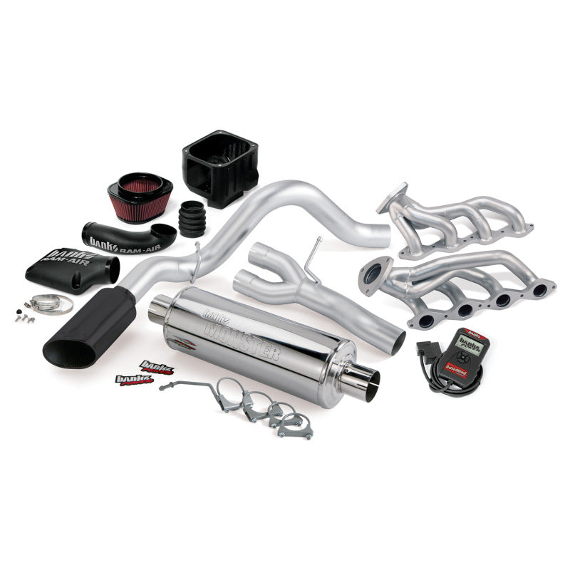 Banks Power 02 Chevy 4.8-5.3L 1500-ECSB PowerPack System - SS Single Exhaust w/ Black Tip - gbe48061-B