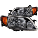 ANZO 2001-2003 Mazda Protege Crystal Headlights Black - anz121107