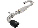 aFe Takeda 11-16 Scion TC 2.5L 2 1/4-2 1/2in Stainless Steel Axle-Back Exhaust w/Black Tip - afe49-36025-B