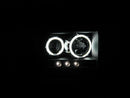 ANZO 2005-2007 Ford Excursion Projector Headlights w/ Halo Black w/ LED Strip (CCFL) 1pc - anz111117