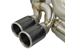 aFe Power Elite SS-304 Carbon Tip Dual Cat Back Exhaust 13-14 Porsche 911 C2S (991) H6-3.8L - afe49-36406-C