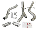 aFe ATLAS 4in DPF-Back Alum Steel Exhaust System w/Dual Exit Polished Tip 2017 GM Duramax 6.6L (td) - afe49-04086-P