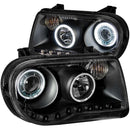 ANZO 2005-2010 Chrysler 300C Projector Headlights w/ Halo Black (CCFL) G2 - anz121251