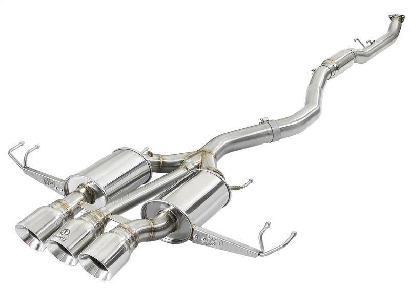 aFe Takeda 3in 304 SS Cat-Back Exhaust w/ Tri-Polished Tips 17-18 Honda Civic Type R L4 2.0L (t) - afe49-36623-P