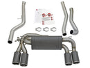 aFe MACHForce XP Exhaust SS304 Down-Pipe Back 4in Carbon Tips for 16-17 BMW M2 (F87) L6-3.0L - afe49-36330-C