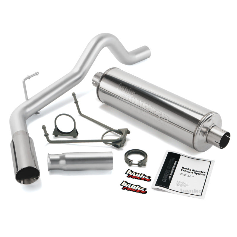 Banks Power 00-06 Toyota 3.4/4.0/4.7L Tundra Monster Exhaust Sys - SS Single Exhaust w/ Chrome Tip - gbe48130