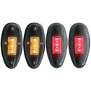 ANZO 1999-2014 Chevrolet Silverado 3500 LED Fender Light Kit Smoke 2pc Amber / 2pc Red - anz861080