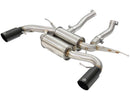 aFe MACHForce XP 2.5in Axle Back Stainless Exhaust w/ Black Tips 07-13 BMW 335i 3.0L L6 (E90/92) N55 - afe49-36327-B