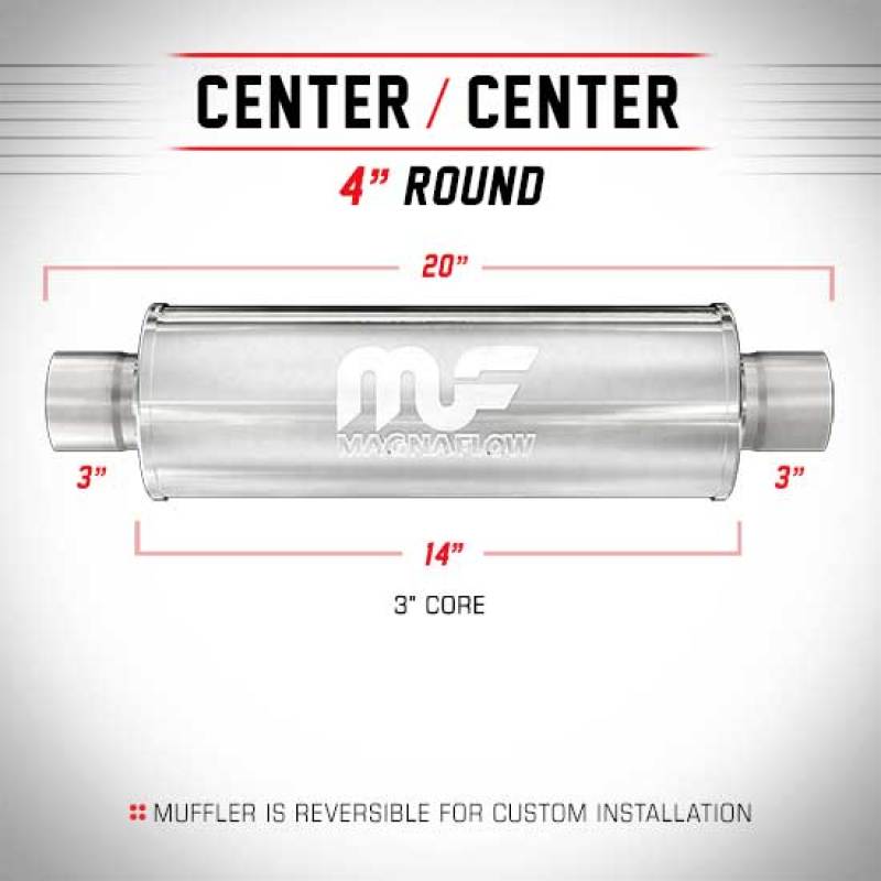 MagnaFlow Muffler Mag SS 4X4X14 3 - mag14419