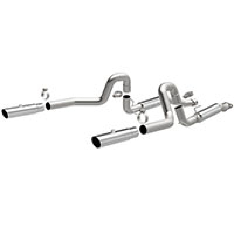MagnaFlow 99-04 Mustang Mach 1 V8 4.6L Dual Split Rear Exit Stainless Cat-Back Performance Exhaust - mag16394