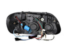 ANZO 1995-2001 Ford Explorer Projector Headlights w/ Halo Black 1 pc - anz111132