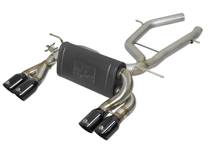 aFe MACH Force-Xp 2-1/2in SS Axle Back Exhaust w/Black Tips 15+ BMW M3/M4 (F80/F82) L6 3.0L (tt) S55 - afe49-36338-B