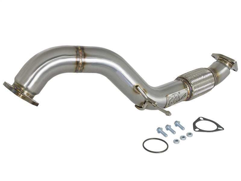 aFe Twisted Steel 3in Rear Down-Pipe/Mid Pipe 2017+ Honda Civic Type R I4 2.0L (t) - afe49-36617