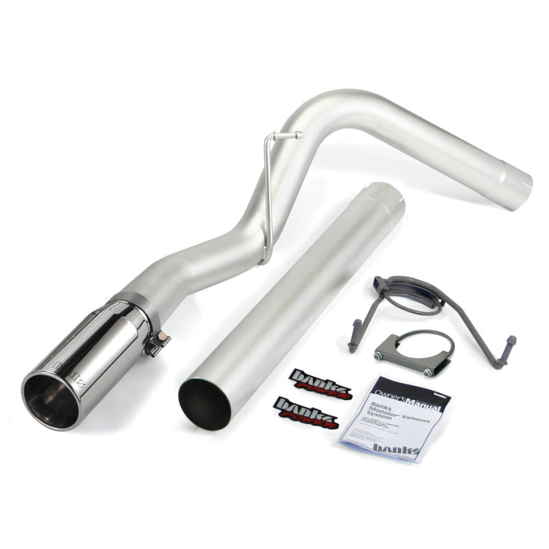 Banks Power 14-15 Dodge Ram 6.7L CCSB Monster Exhaust System - SS Single Exhaust w/ Chrome Tip - gbe49775