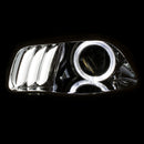 ANZO 2014-2016 Jeep Cherokee Projector Headlights Chrome clear w/ white and Red - anz111354