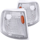 ANZO Corner Lights 1993-1997 Ford Ranger Euro Corner Lights Chrome w/ Amber Reflector - anz521017