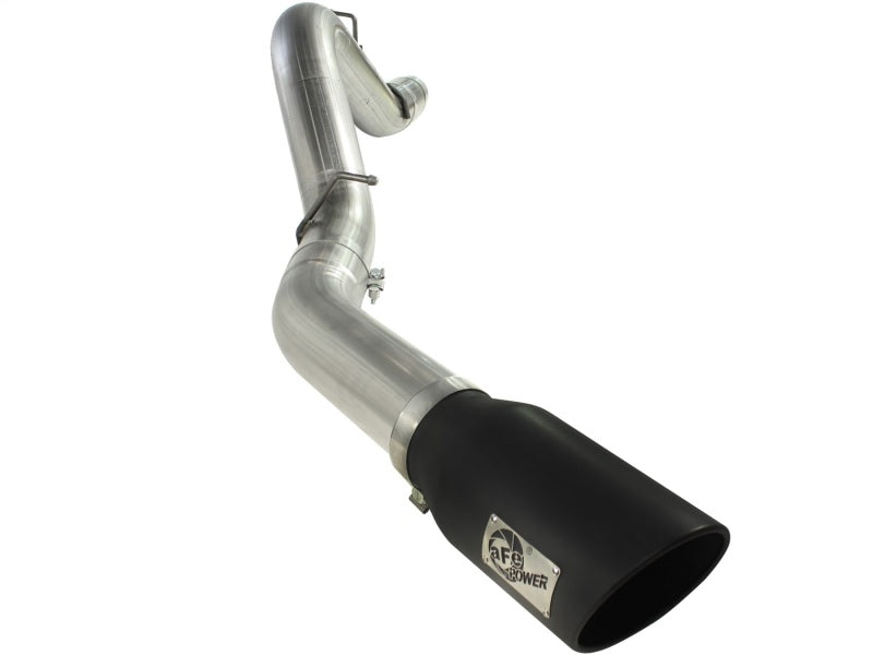 aFe MACHForce XP Exhaust 5in DPF-Back SS 11-13 GM Diesel Trucks V8-6.6L (td) (LML) (Blk Tip) - afe49-44041-B