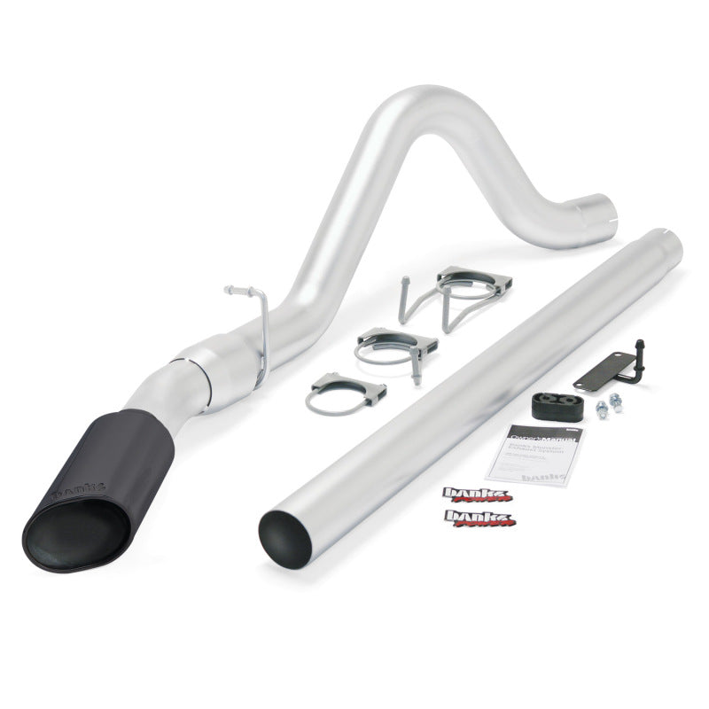 Banks Power 08-10 Ford 6.4 ECSB/CCSB (SWB) Monster Exhaust System - SS Single Exhaust w/ Black Tip - gbe49780-B