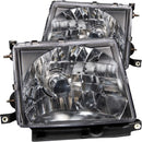 ANZO 1997-2000 Toyota Tacoma Crystal Headlights Black - anz121139