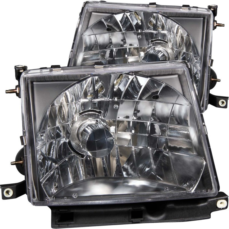 ANZO 1997-2000 Toyota Tacoma Crystal Headlights Black - anz121139
