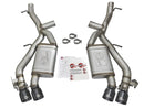 aFe MACHForce XP 3in 304 SS Axle-Back Exhaust Dual Exhaust (NPP) w/ Black Tips 16-17 Camaro SS V8 - afe49-34068-B