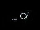 ANZO 2010-2014 Ford Mustang Projector Headlights w/ Halo Black (CCFL) - anz121323