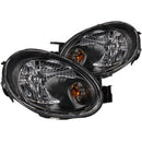 ANZO 2003-2005 Dodge Neon Crystal Headlights Black - anz121030