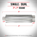 MagnaFlow Muffler Trb SS 7X7 27 2.5/2.5 - mag13761