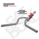 Diamond Eye KIT 4in CB MFLR RPLCMENT PIPE DUAL AL: 03-07 FORD 6.0L F250/F350 - depK4340A-RP