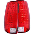 ANZO 2007-2014 Chevrolet Suburban LED Taillights Red/Clear - Escalade Look - anz311190