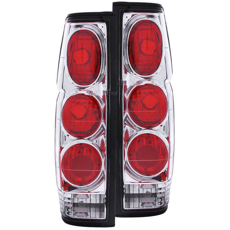 ANZO 1986-1997 Nissan Hardbody Taillights Chrome - anz211116