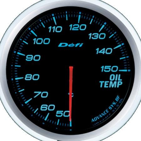 DEFI Advance BF Blue 60mm Oil Temperature Gauge (Metric) - defiDF10403