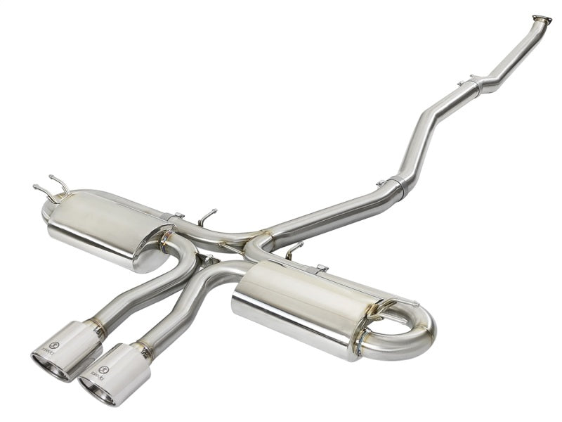 aFe Takeda 3in 304 SS Cat-Back Exhaust System w/Polished Tips 2017+ Honda Civic Si (4dr) I4 1.5L (t) - afe49-36621-P