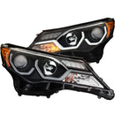 ANZO 2013-2015 Toyota Rav4 Projector Headlights w/ Plank Style Design Black - anz111332