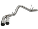 aFe Victory Series 4in 409-SS DPF-Back Exhaust w/ Dual Polished Tips 2017 GM Duramax V8-6.6L(td) L5P - afe49-44089-P