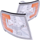 ANZO Corner Lights 1994-1997 Honda Accord Euro Corner Lights Chrome w/ Amber Reflector - anz521028