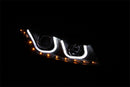 ANZO 2008-2012 Honda Accord Projector Headlights w/ U-Bar Black - anz121483
