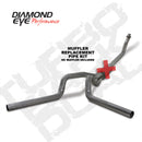 Diamond Eye KIT 4in TB MFLR RPLCMENT PIPE DUAL SS: 94-02 DODGE CUMMINS 5.9L - depK4214S-RP