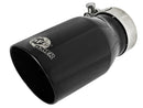 aFe MACH Force-Xp Universal 409 SS Single-Wall Clamp-On Exhaust Tip - Black - afe49T25354-B07