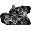 ANZO 2002-2003 Nissan Maxima Crystal Headlights w/ Halo Black - anz121113