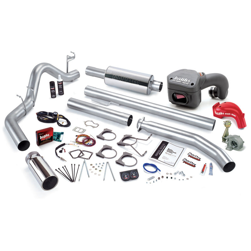 Banks Power 01 Dodge 5.9L 245Hp Ext Cab PowerPack System - SS Single Exhaust w/ Chrome Tip - gbe49395