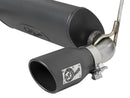 aFe Rebel Series 2.5in 304 SS Cat-Back Exhaust w/ Black Tips 2018+ Jeep Wrangler (JL) V6 3.6L - afe49-38066-B