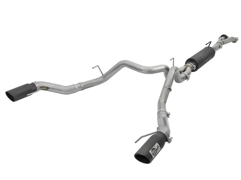 aFe MACH Force-Xp 3in to 3-1/2in 304 SS Cat-Back Exhaust w/Black Tip 17-18 Ford F-150 Raptor V6 3.5L - afe49-33094-B