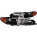 ANZO 1997-2003 Pontiac Grand Prix Crystal Headlights Black - anz121201
