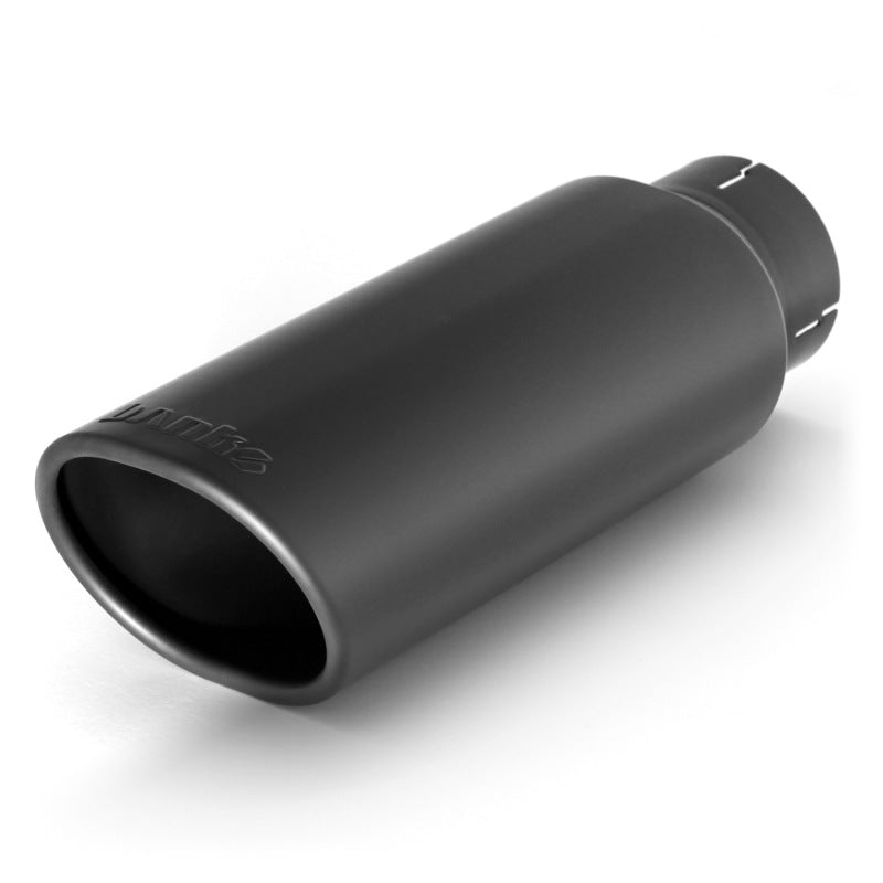 Banks Power Tailpipe Tip Kit - SS Obround Angle Cut - Black - 3in Tube - 3.75in X 4.5in X 11.5in - gbe52909