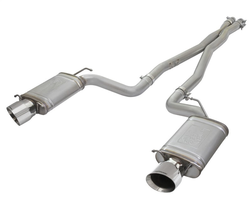 aFe Mach Force-Xp 3in CB Stainless Steel Dual Exhaust System w/Polished Tips 09-15 Cadillac CTS-V - afe49-34063-P