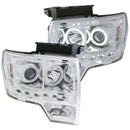 ANZO 2009-2014 Ford F-150 Projector Headlights w/ Halo Chrome (CCFL) G2 - anz111297